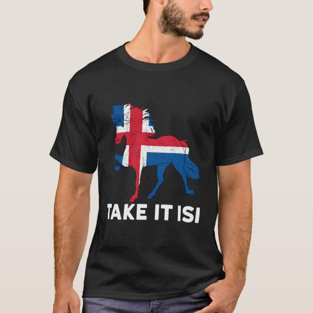 T-shirt Tã (Lt) Évolution des chevaux islandais T (Devant)