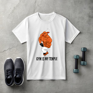 T-shirt Ta salle de sport est mon temple Bull   Bo