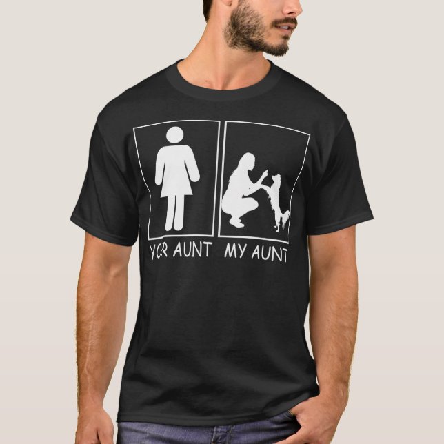 T-shirt Ta tante Ma tante Tante Chien Drôle Drôle Tee pour (Devant)