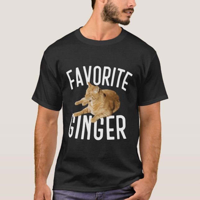 T-shirt Tabby Cat au gingembre préféré (Devant)