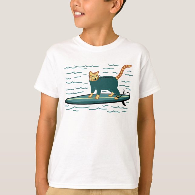 T-shirt Tabby Cat Cute (Devant)
