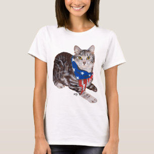 T-shirt Tabby Cat Patriotique Américain Shorthair