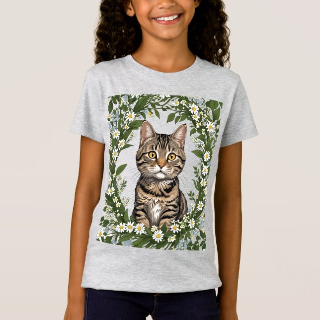 T-Shirt Tabby Chat Et Massachusetts Mayflowers 2 (Devant)
