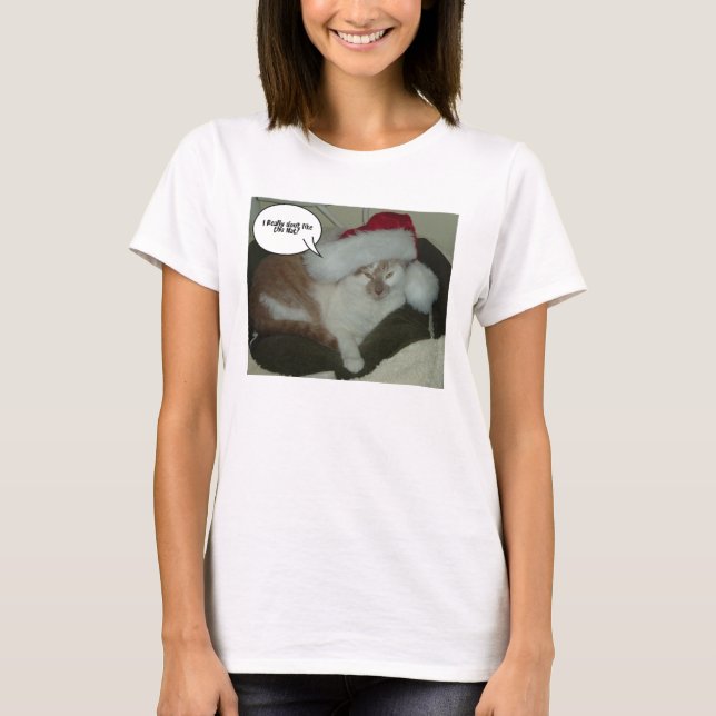 T-shirt Tabby de Noël Orange Kitty Chat (Devant)