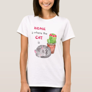 T-shirt Tabby Gris - Cat Accueil