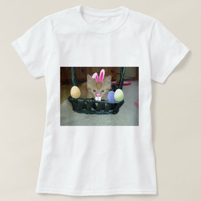 T-shirt Tabby Kitten Orange de Pâques (Design devant)