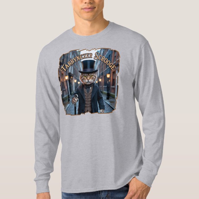 T-shirt Tabbynezer Scrooge Photographic – Tabby Scrooge (Devant)