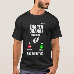 T-shirt Table à langer drôle nouveau papa