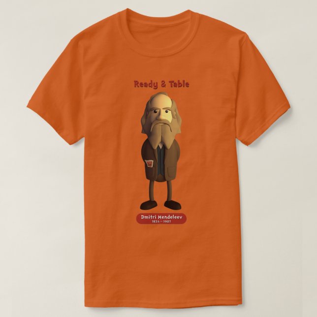 T-shirt Table d'ampli Dmitri Mendeleev Ready (Design devant)