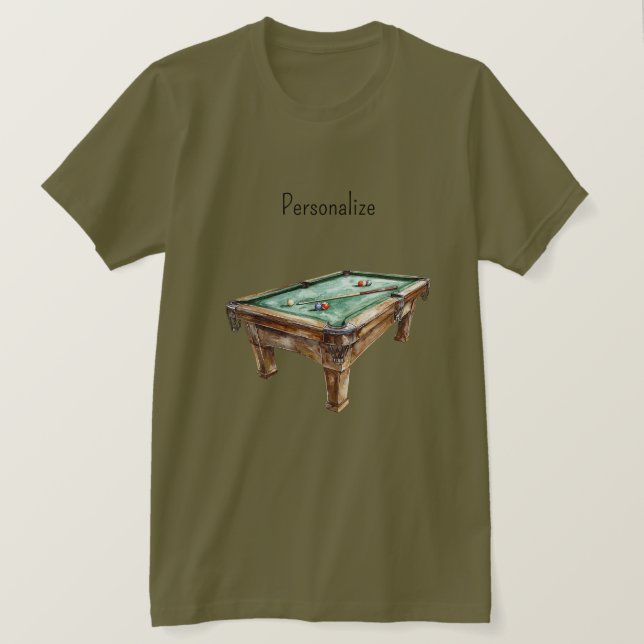 T-shirt Table de billard (Design devant)