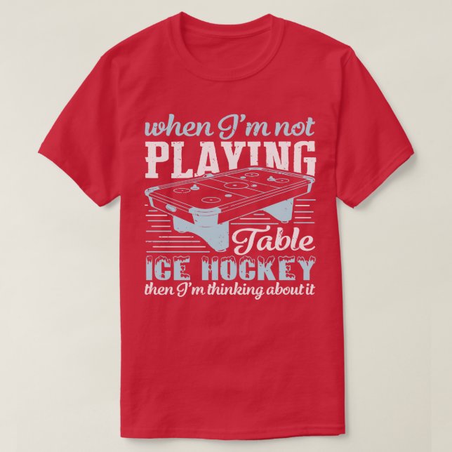 T-shirt Table de hockey sur glace Table de hockey Hockey H (Design devant)