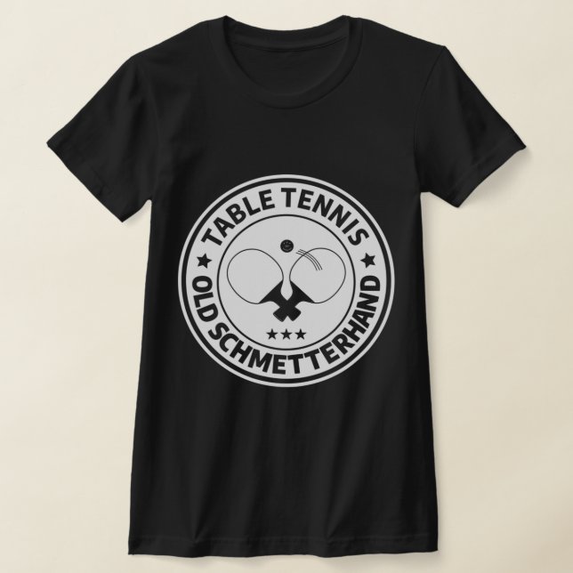 T-shirt Table de ping-pong vieux papillon design pour ping (Poser)