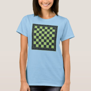 T-shirt Table d'échecs jaune et noir