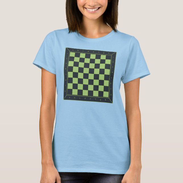 T-shirt Table d'échecs jaune et noir (Devant)