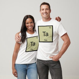 T-shirt Table périodique de l'élément de chimie du nom 