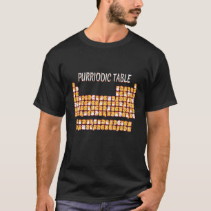 T-shirt Table Purriodique Cute Chat Jeu de Table Périodiqu