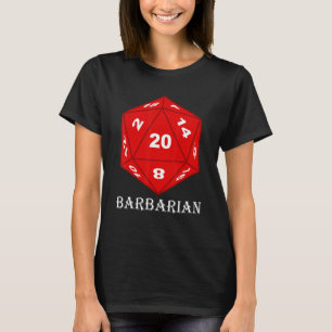 T-shirt Table Roleplay Jeu Dungeon Classe Barbar
