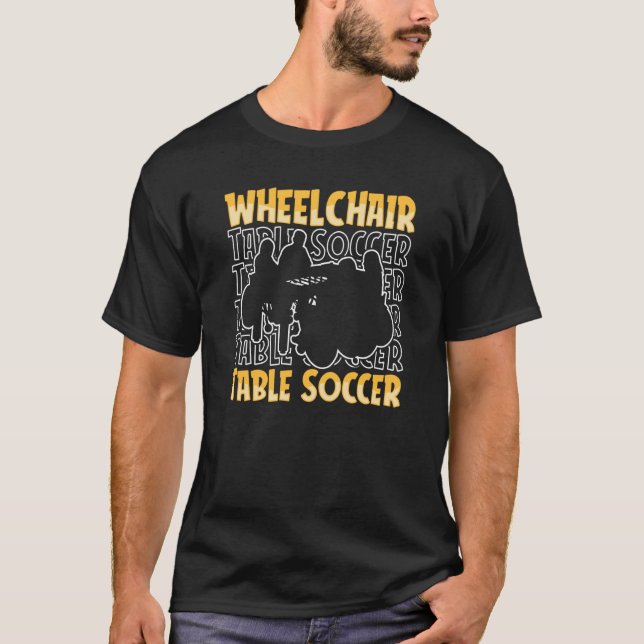 T-shirt Table Soccer Wheelchair Kicker Foosball (Devant)