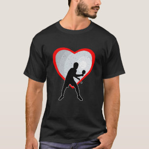 T-shirt Table Tennis Coeur Sport Amour Anti Valentines Day
