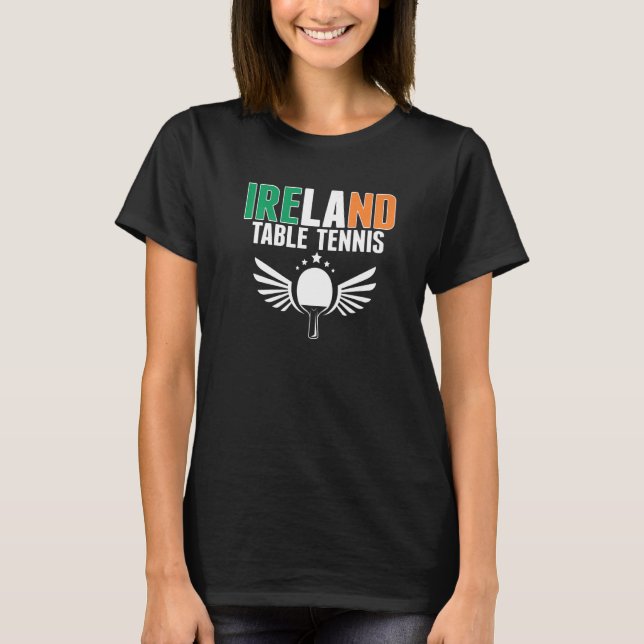T-shirt Table Tennis d'Irlande Fière  Support Ping Pong Ir (Devant)