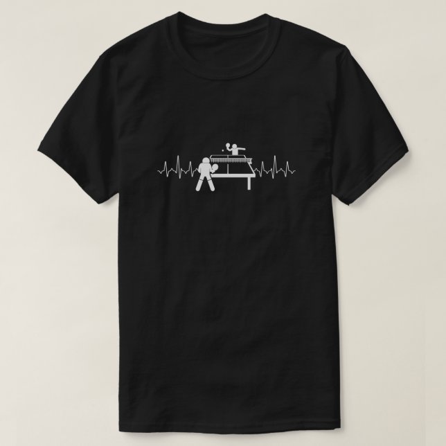 T-shirt Table Tennis Heartbeat 14 (Design devant)