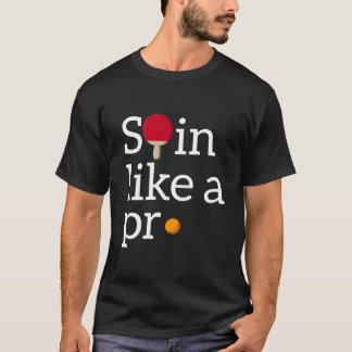 T-shirt Table Tennis Ping Pong Spin Design