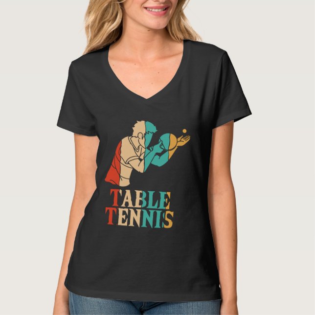 T-shirt Table Tennis Table Tennis Paddles Balls Profi Ping (Devant)