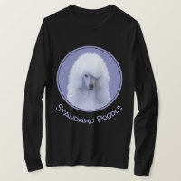 Tableau blanc standard de caniche - Art original d