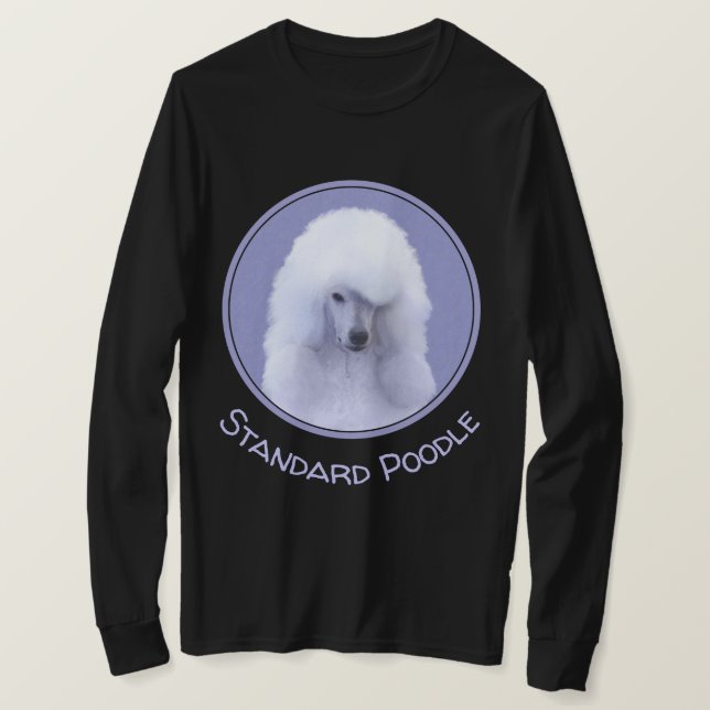 T-shirt Tableau blanc standard de caniche - Art original d (Design devant)