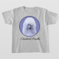 Tableau blanc standard de caniche - Art original d