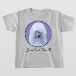 T-shirt Tableau blanc standard de caniche - Art original d