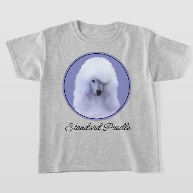 T-shirt Tableau blanc standard de caniche - Art original d (Poser)