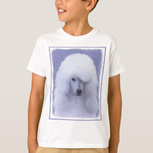 T-shirt Tableau blanc standard de caniche - Art original d