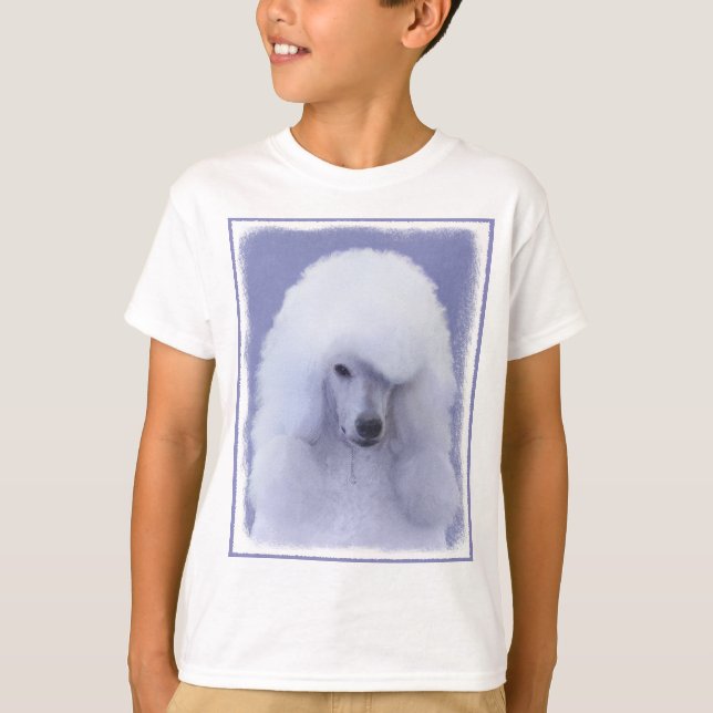 T-shirt Tableau blanc standard de caniche - Art original d (Devant)