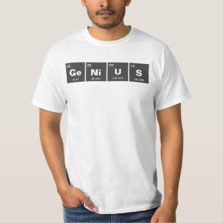 T-shirt Tableau chimique périodique des éléments : GeNiUS