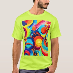 T-shirt Tableau Cosmique Coloré Chaos