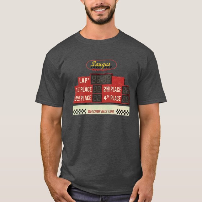 T-shirt tableau d'affichage abandonné de Saugus Speedway (Devant)