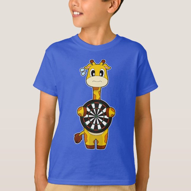 T-shirt Tableau de bord des fléchettes de girafe (Devant)