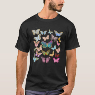 T-shirt Tableau de collage papillon esthétique Inspire Vin