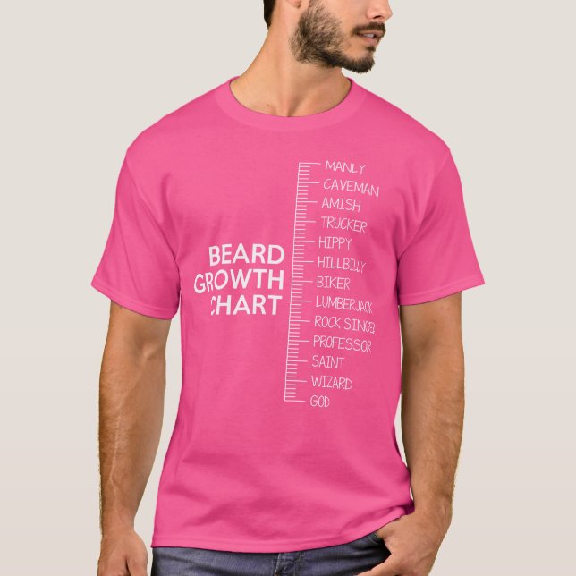 T-shirt Tableau de croissance de la barbe (Devant)