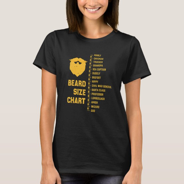 T-shirt Tableau de croissance de la barbe de l'homme Beard (Devant)