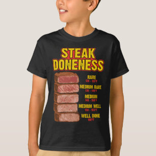T-shirt Tableau de guide de cuisson du steak BBQ viande ch