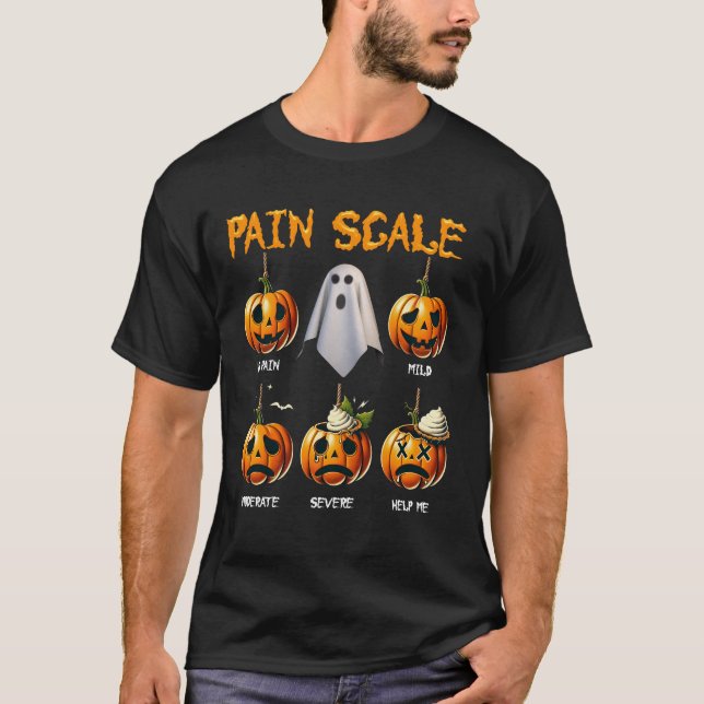 T-shirt Tableau de l'échelle de la douleur du Citrouille f (Devant)