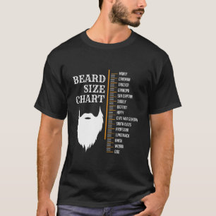 T-shirt Tableau de mesure de la barbe Croissance de la lon