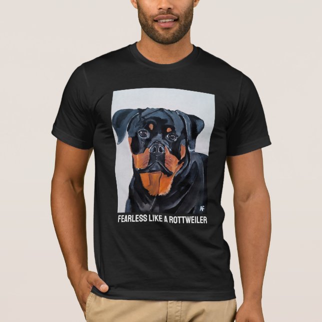 T-shirt Tableau de Rottweiler par Alfred Fox (Devant)