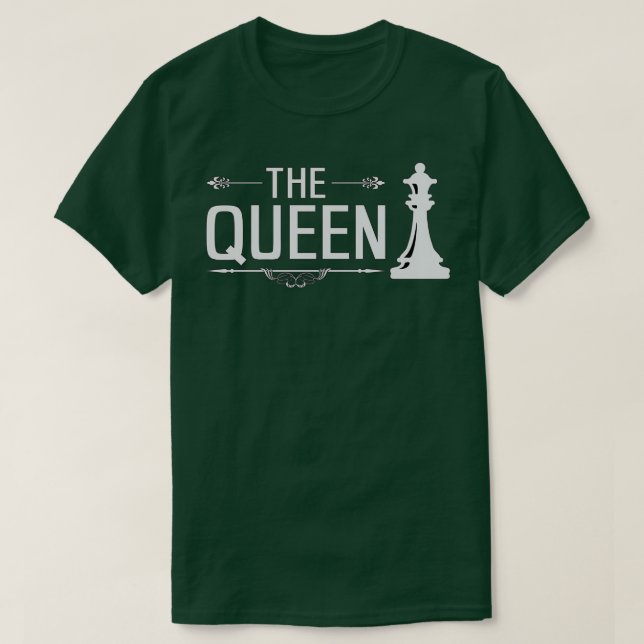 T-shirt Tableau d'échecs Queen King Checkmate Board Jeu ca (Design devant)
