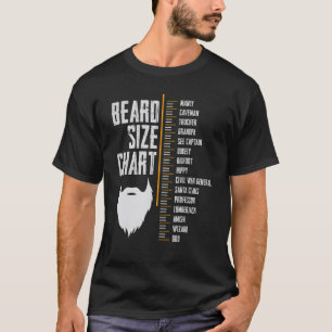 T-shirt Tableau des tailles de la barbe Manly Caveman Truc