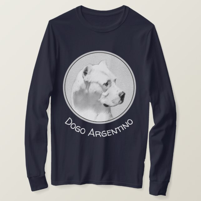T-shirt Tableau Dogo Argentino - Art Chien original (Design devant)