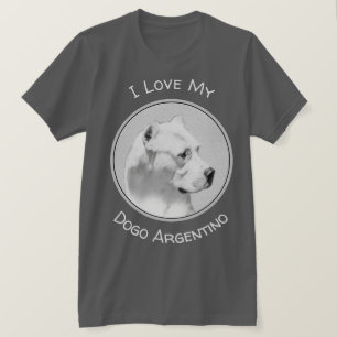 T-shirt Tableau Dogo Argentino - Art Chien original