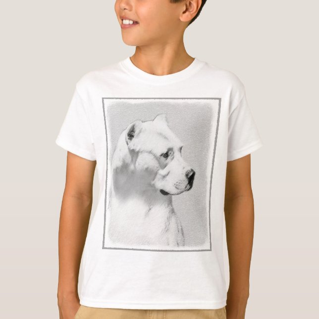 T-shirt Tableau Dogo Argentino - Art Chien original (Devant)
